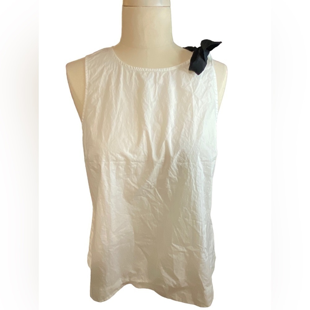 J Crew Size 10 sleeveless bow top